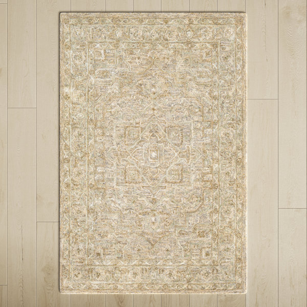 Birch Lane™ Cait Handmade Tan/Cream/Sage Rug & Reviews Wayfair
